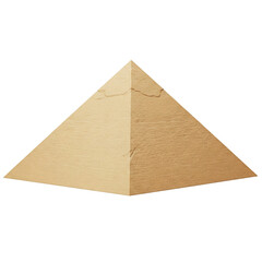 Desert stone pyramid with realistic texture