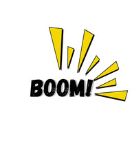 Bold "BOOM!" graphic design for impact.
