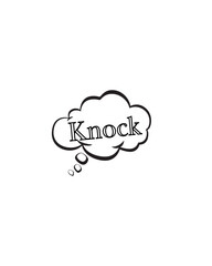 It bubbles the mind with the word "knock" in it, as if someone were thinking of or hearing a knock in his mind