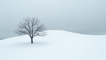 Fototapeta premium Atmospheric Phenomenon Over Snowy Winter Landscape