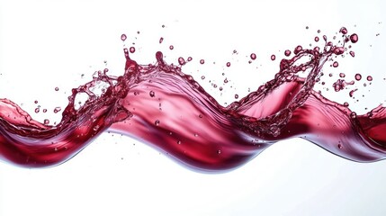 dynamic splash of vibrant red liquid swirling and splashing against a white background creating an energetic and fluid motion effect