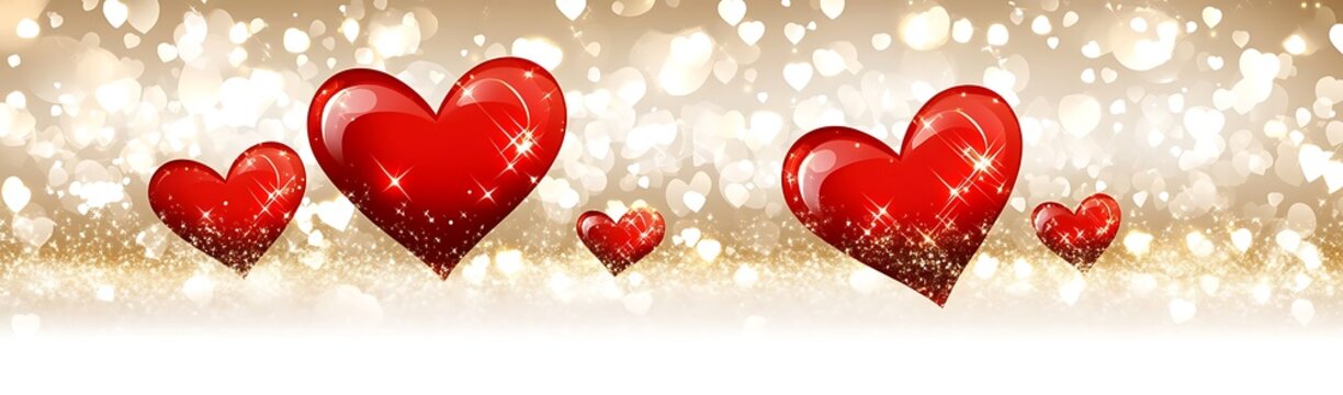 Sparkling hearts, love, romantic, background, Valentines