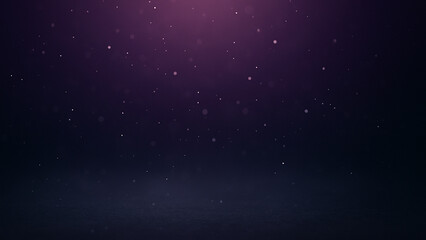 Fototapeta premium Plum to Black Gradient with Falling Light Particles Cinematic Digital Background
