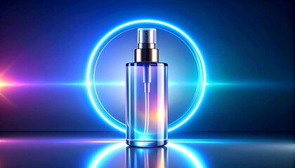 Refreshing skincare product studio digital artwork bright colors close-up beauty concept