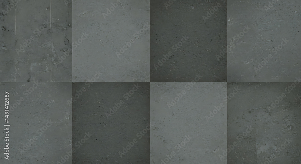 Poster textured gray tile seamless checkerboard pattern background