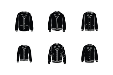 cardigan sketch silhouette vector illustration