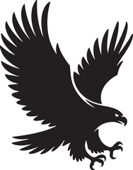 eagle silhouette, fliying bird silhouette,  Eagle Soaring with Spread Wings