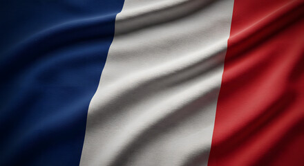 Obraz premium French Flag Waving Close Up