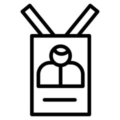 Office employee identification badge icon