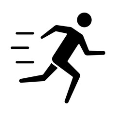 Running glyph  icon

