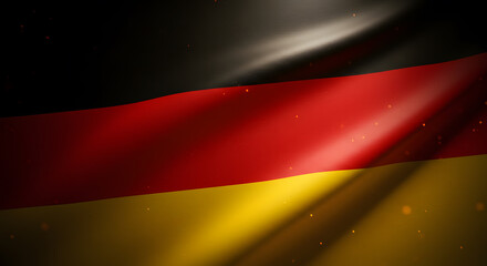 Obraz premium German Flag Waving, Black, Red and Gold