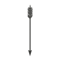 Sleek Arrow with a Minimalist Style in Graphite Grey Isolated on Transparent Background