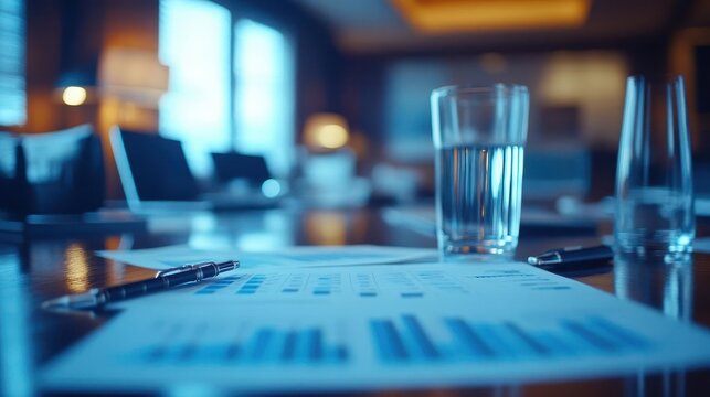 A wideangle view of a financial strategy meeting, Planning, Collaborative and informative