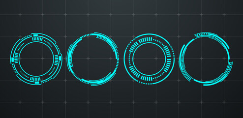 Circle technology sci-fi and round futuristic vector editable © Khalim Taufiqi