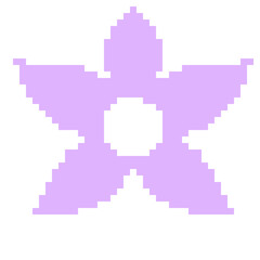 Flat flower pixel art