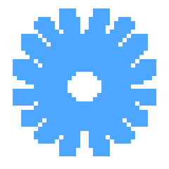 Fototapeta premium Flat flower pixel art