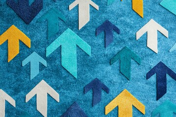 Colorful Arrows Pointing Upward