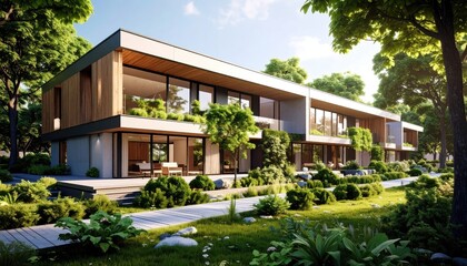 Modern Architectural Design Sustainable Luxury Home in Lush Green Setting