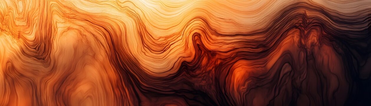 Abstract design with flowing amber hues.