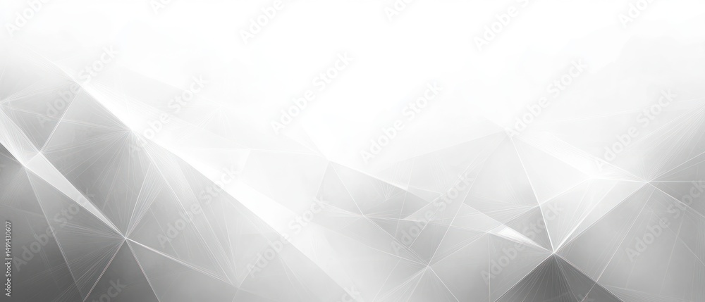 Poster abstract geometric background with overlapping translucent polygonal shapes in shades of white and g