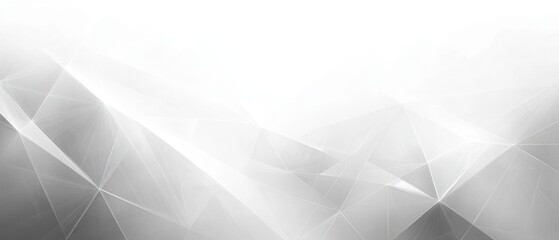 Abstract geometric background with overlapping translucent polygonal shapes in shades of white and gray creating a light, airy atmosphere