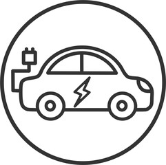 Electric car icon