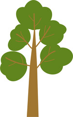 Simple Green Tree Illustration, Nature Graphic Element
