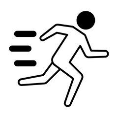 Running glyph icon

