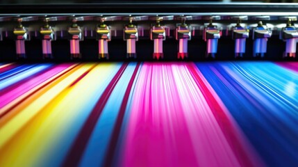 CMYK colors, printer printing house. printer color ink.