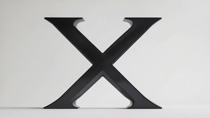 Letter X shown on a white background - Powered by Adobe
