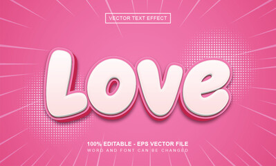 Love editable text effect