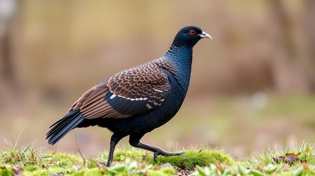 Black grouse male at its lek