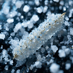 Salzkartoffel macro als Hintergrund mit Salz