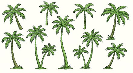 Tropical Sketchbook: Palm Paradise AI Generated