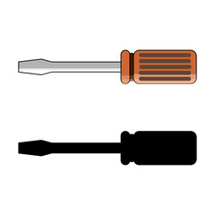 illustration of a tool in the form of a screwdriver