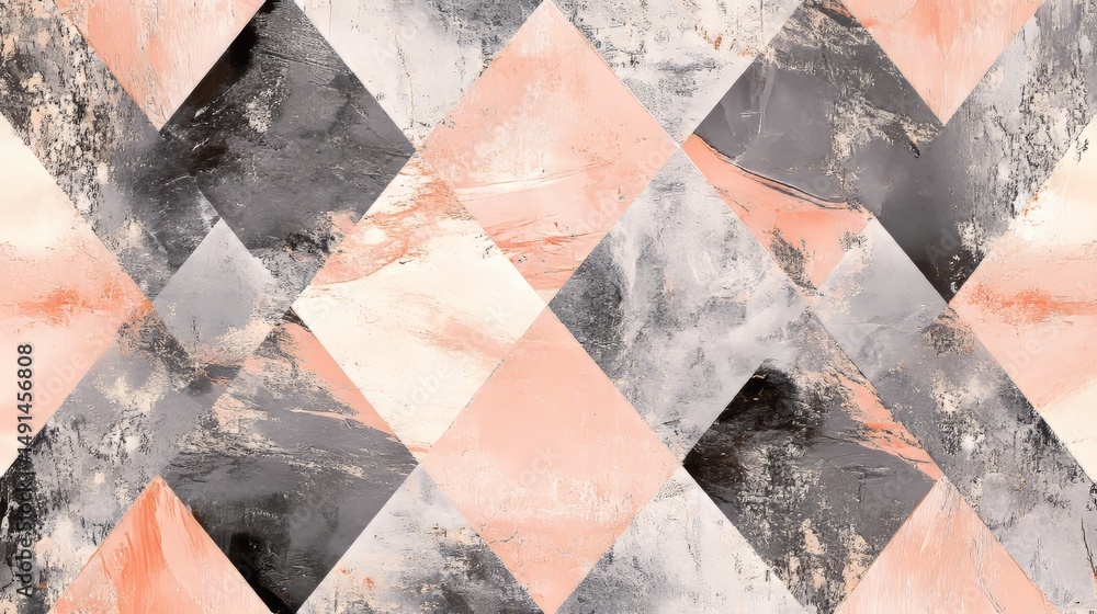 Aufkleber geometric abstraction with textured effect of triangles shapes background