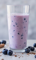 Fruity "Blueberry Muffin" Flavored Milk - Kids Treat with Cinnamon & Vanilla