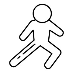 Leg Warmup line icon