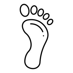 Footprint line icon