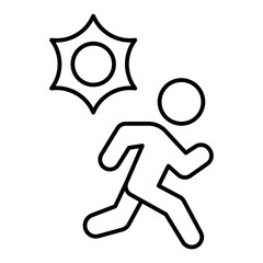 Sun Run line icon