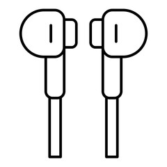 Earphones line icon