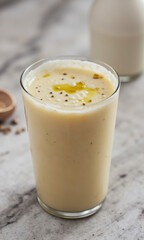 Warm Savory Leek & White Bean Sipping Velout&eacute; with Truffle Oil Drizzle