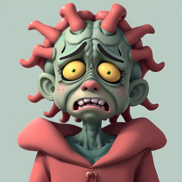cartoon character suffering from brain rot content