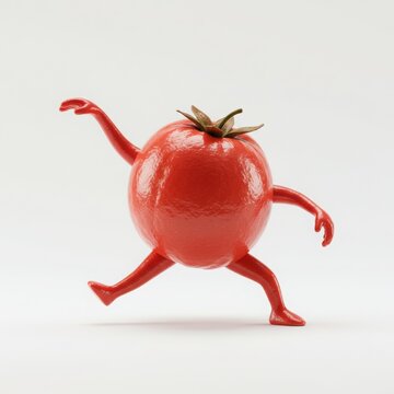 Anthropomorphic Tomato Walking