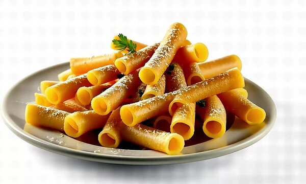 Golden brown french fries on a plate