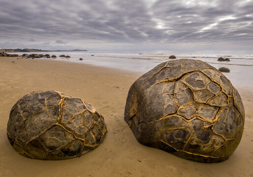 Famous Moeraki Boulders, South Island, New Zealand