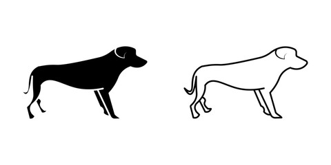 Dog icon on white background