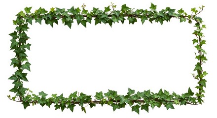 Elegant rectangular botanical frame adorned with trailing ivy vines design