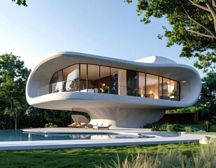 Modern Dream House Luxurious Villa with Pool in Natures Embrace.