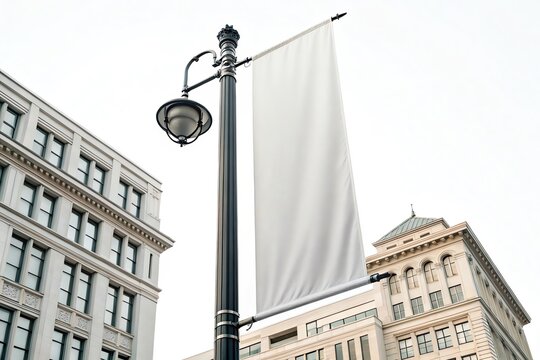Street Lamp Banner Mockup